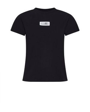 MM6 by Maison Margiela Breathable Cotton Jersey Numeric T-Shirt - Black