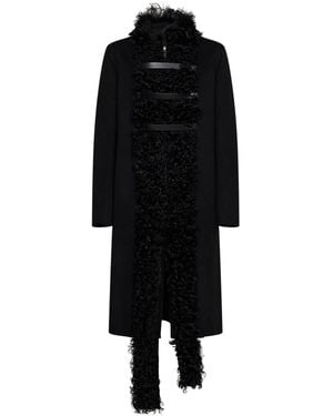 Fendi Double-Sided Wool-Blend And Shearling Coat - Black