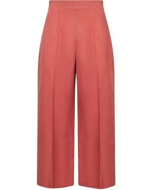 Marni Wool Batavia Cropped Trousers - Red