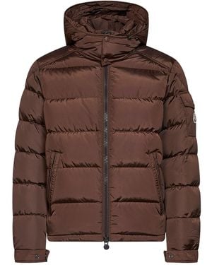 Moncler Maya Matte Short Hooded Down Jacket - Brown