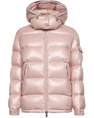 Moncler Maire Hooded Short Down Jacket - Pink