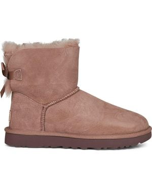 UGG Rocky Oak Mini Bailey Bow Ii Ankle Boots - Brown