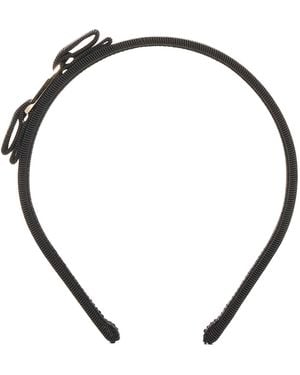 Ferragamo Vara Bow Grosgrain Headband By - Black
