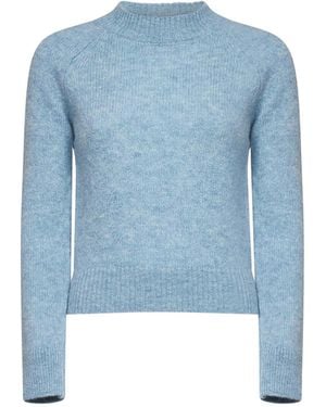 Dries Van Noten Alpaca-Blend Texas Crewneck Sweater<Br - Blue