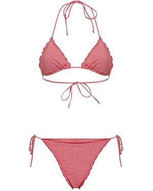 MC2 Saint Barth Triangle Bikini Sagitami Gingham - Pink