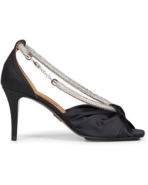 Stella McCartney Satin Knotted Sandals With Crystals - Multicolor