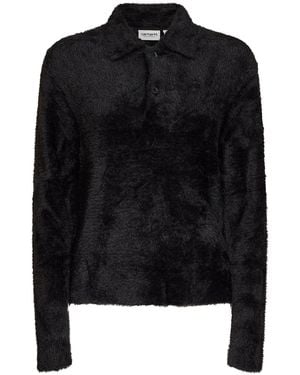 Carhartt L/S Maine Polo Jumper Polo Shirt - Black