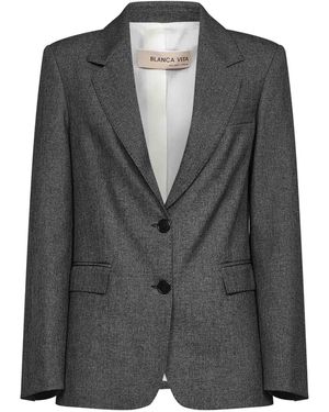 Blanca Vita Blazer Gavera Polyester Jacket - Black