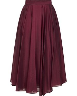 Blanca Vita Burgundy Voile Gaudia Full Midi Skirt - Purple
