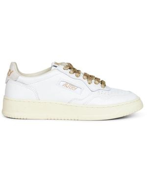 Autry Leather Medalist Low Trainers - White