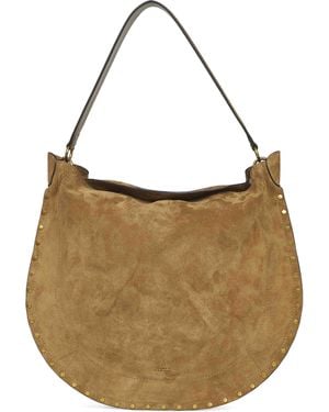 Isabel Marant Taupe Oskan Hobo Soft Shoulder Bag - Brown
