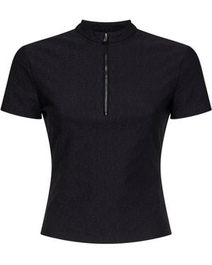 Gucci T-Shirt Mezza Zip - Nero