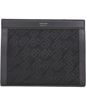 Ferragamo Monogram Pouch - Black