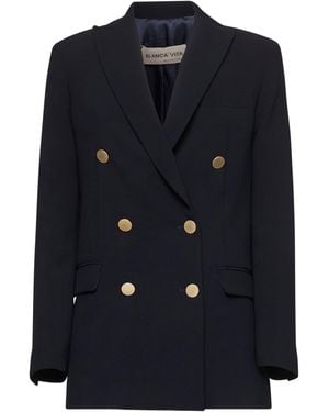 Blanca Vita Cady Glixia Double-Breasted Blazer - Blue