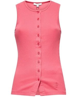 【送料&関税込】J.W. Anderson Pink Cotton Vest JW Anderson Sleeveless and tank tops for Women | Online Sale
