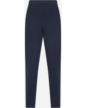 Blanca Vita Blue Pelago Slim Tailored Trousers