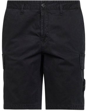Stone Island Stretch Broken Twill Cargo Bermuda Shorts - Black