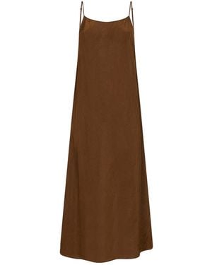 Uma Wang Viscose Anaya Midi Dress - Brown