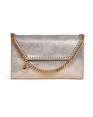 Stella McCartney Pyrite Falabella Wallet Crossbody Bag - White
