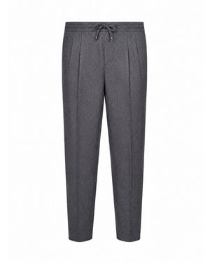Brunello Cucinelli Drawstring Trousers Medium Virgin Wool - Grey