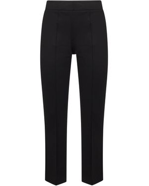 Blanca Vita Onyx Stretch Jersey Pioppo Trumpet Trousers - Black