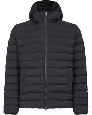Herno Resort Light Stretch Nylon Resort Hooded Jacket - Blue