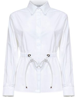 Max Mara Cotton Poplin Mxmtazzina Shirt - White