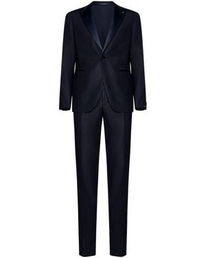 Tagliatore Stretch Wool Tuxedo - Blue
