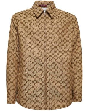 Gucci Gg Canvas Overshirt - Natural