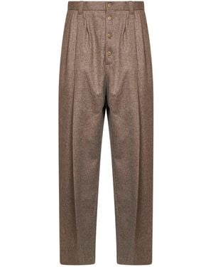 Jacquemus Wool The Fernando High-Waisted Trousers - Grey