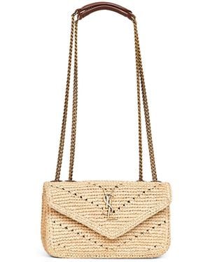 Saint Laurent Borsa A Tracolla Loulou Mini Naturale - Neutro
