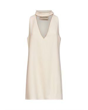 Valentino Vanilla Cady Couture Mini Dress - Natural
