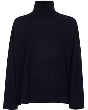 Bottega Veneta Wool Embroidered Turtleneck Jumper - Blue