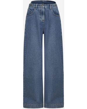 The Attico Blue Denim baggy Jeans