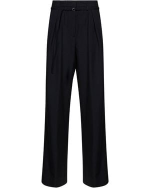Dries Van Noten Wool Peacha Belted Pants - Black