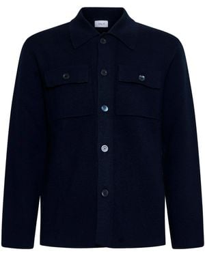 D 40 Virgin Wool Knit Jacket - Blue