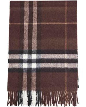 Burberry Treacle Check Cashmere Scarf - Brown