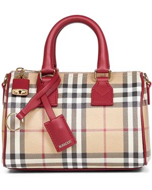 Burberry Archive Check Mini Bowling Bag - Pink