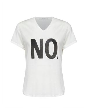 Fendi Cotton Jersey T-Shirt With Noi Print - White