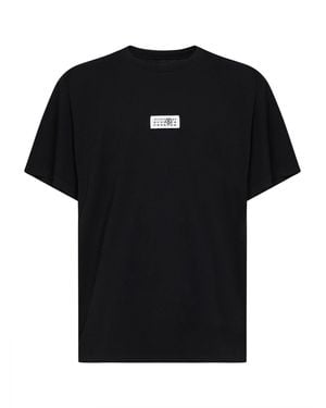 MM6 by Maison Margiela Cotton Numeric T-Shirt - Black