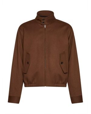 Bottega Veneta Sepia Brushed Wool And Cashmere Jacket - Brown