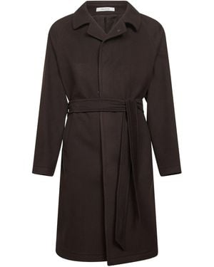Tagliatore Wool And Cashmere Salomons Wrap Coat - Black