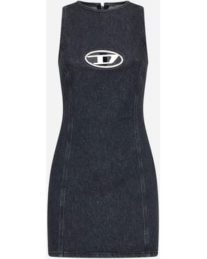 DIESEL Black Denim De-ferriz Minidress - Blue