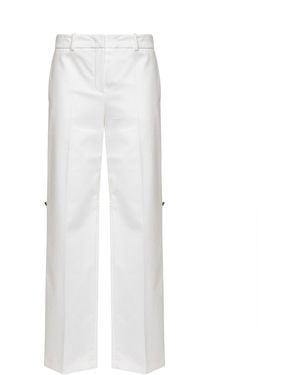 Fendi Technical Canvas Straight-Leg Trousers - White