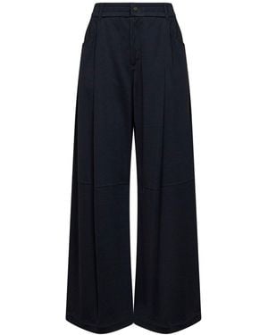 Brunello Cucinelli Cobalt Cotton And Silk Interlock Track Pants - Blue