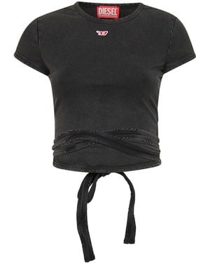DIESEL T-Bunny-Tail-R1 L サイズ ディーゼル T-BUNNY-TAIL-R1 半袖トップ｜ブラック｜ウィメンズ｜DIESEL
