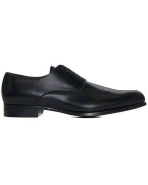 D 40 Leather Derby Shoes - White