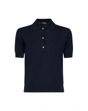 Max Mara Knit Smmpomposa Polo Shirt<Br - Blue