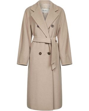 Max Mara Ecru 101801 Icon Coat Madame Coat - Natural