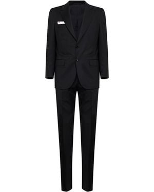 Kiton Virgin Wool Single-Breasted Suit - Black